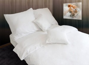 KOMPLET POŚCIELI HOTELOWEJ BAWEŁNA BIAŁA POSZWA 160x200cm +PRZEŚCIERADŁO 160x200cm + POSZEWKA 70x80cm lub 50x60cm lub 50x70cm DO WYBORU GRAMATURA 145g/m2